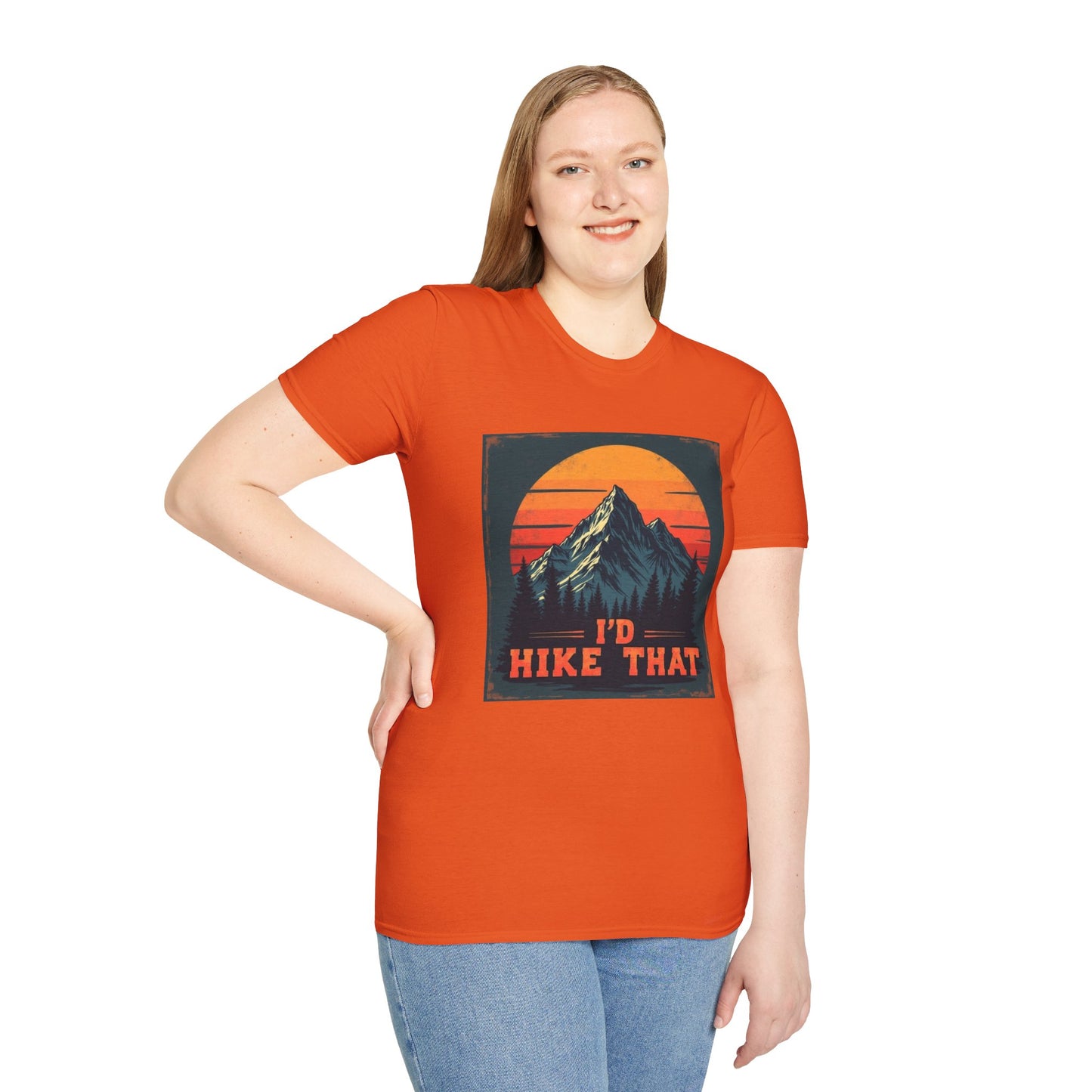I'd Hike That Retro Mountain Tee