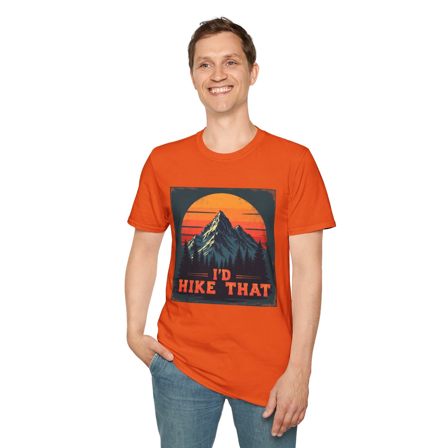 I'd Hike That Retro Mountain Tee