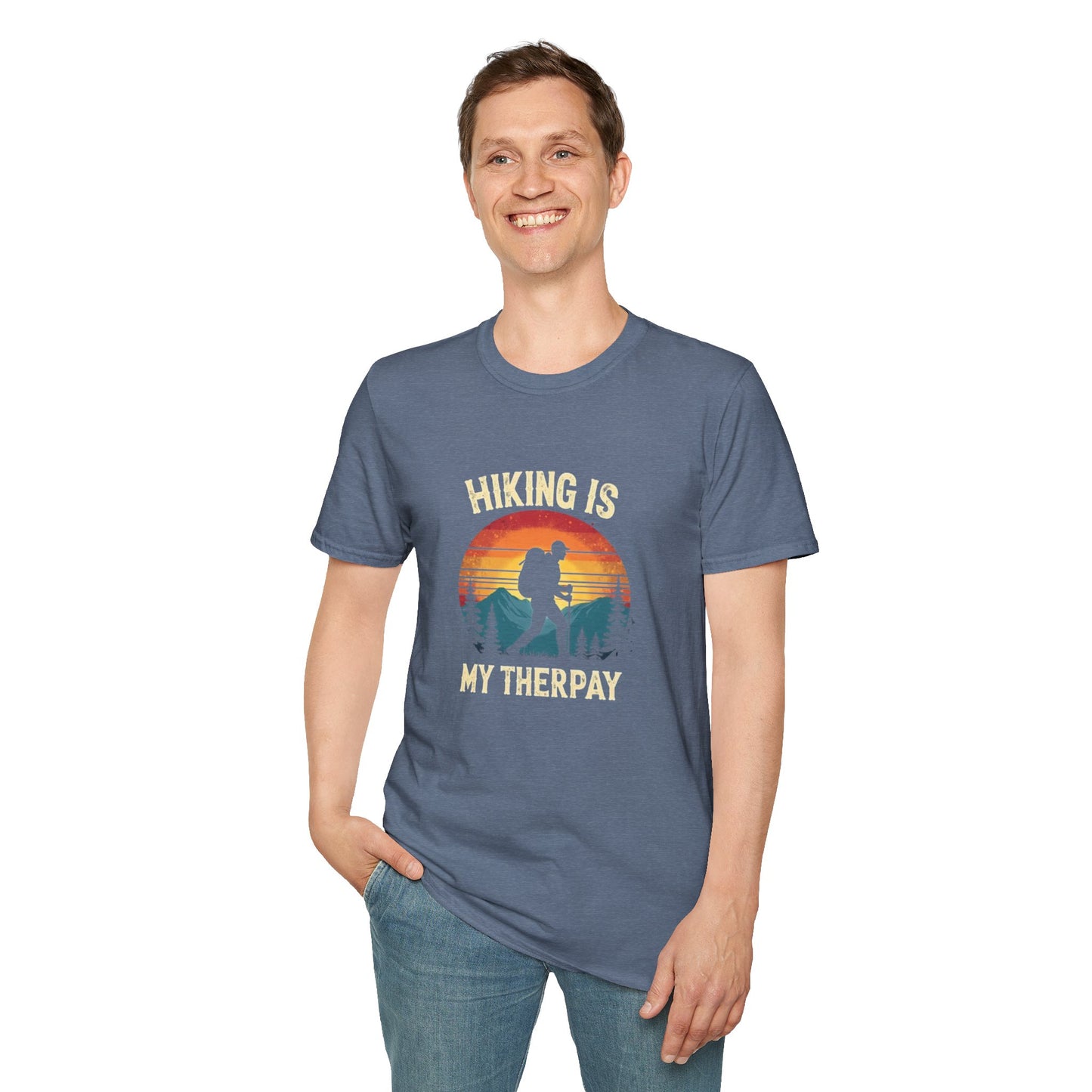 Hiking Is My Therapy Retro Tee