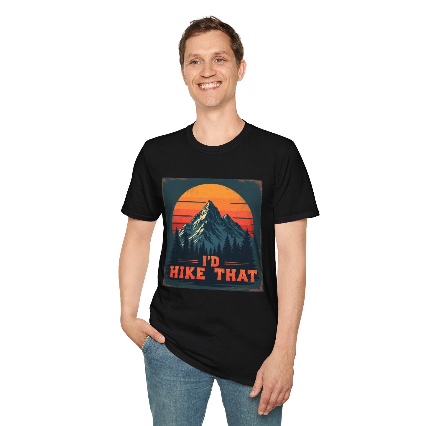 I'd Hike That Retro Mountain Tee