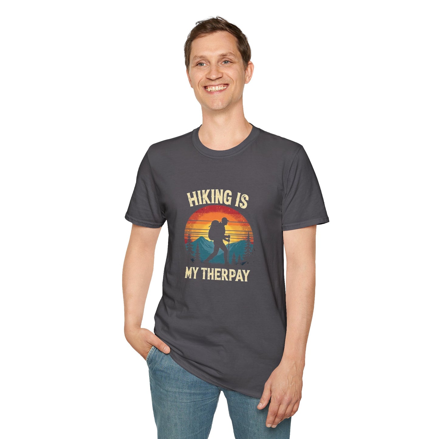Hiking Is My Therapy Retro Tee