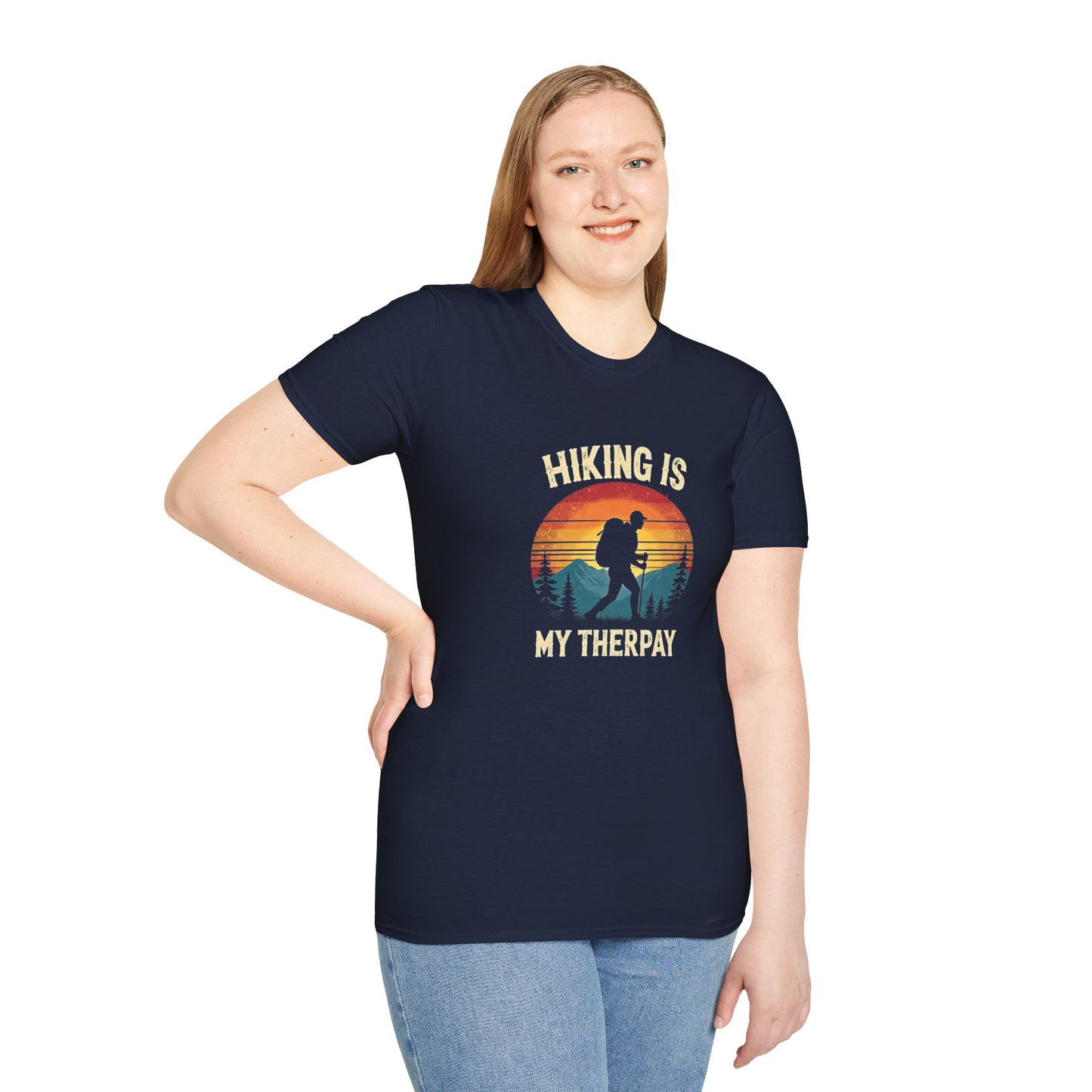 Hiking Is My Therapy Retro Tee