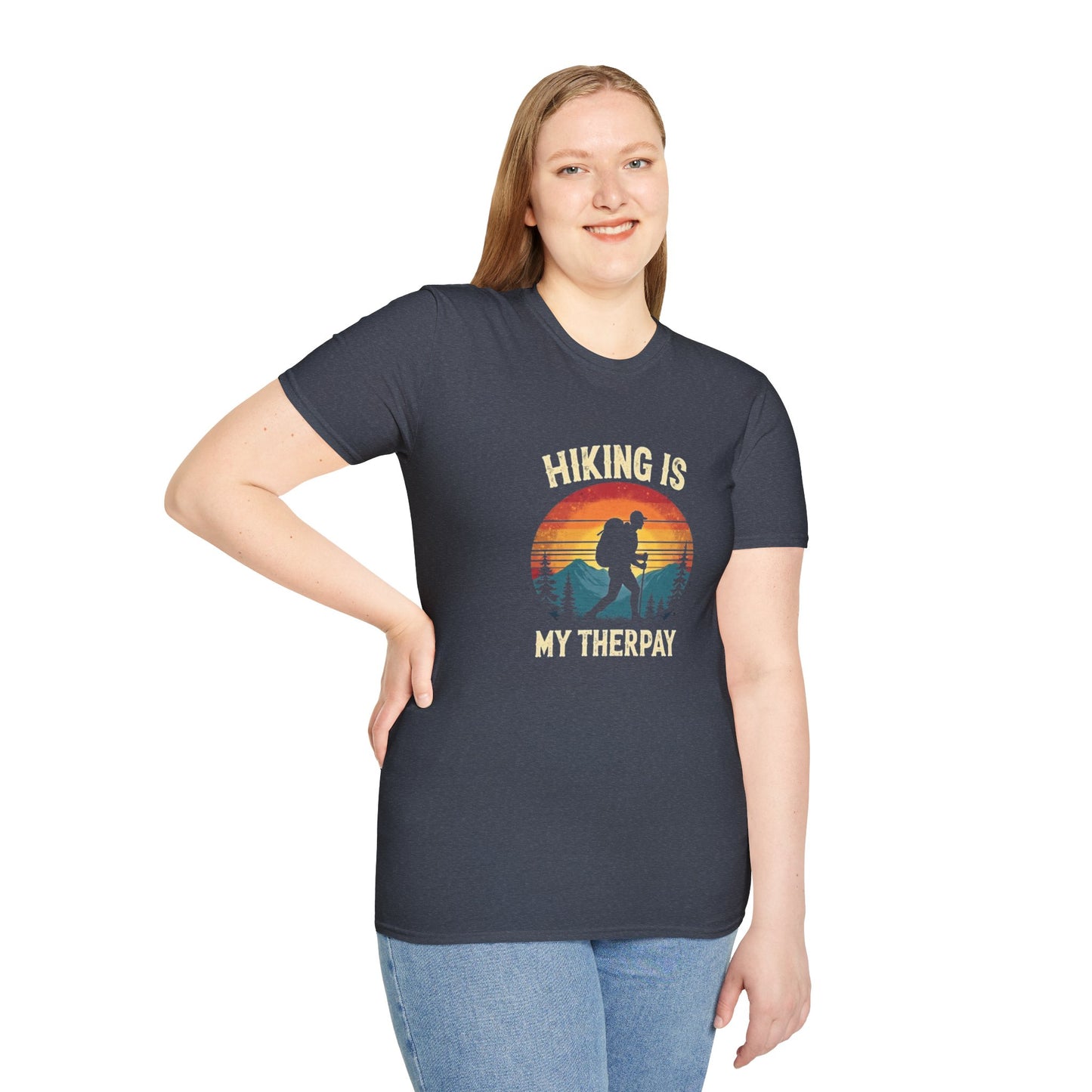 Hiking Is My Therapy Retro Tee