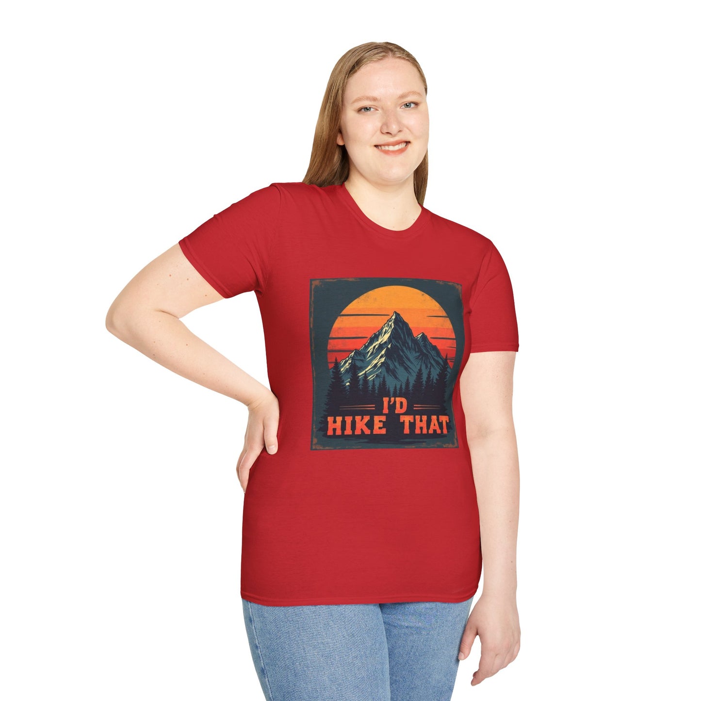 I'd Hike That Retro Mountain Tee