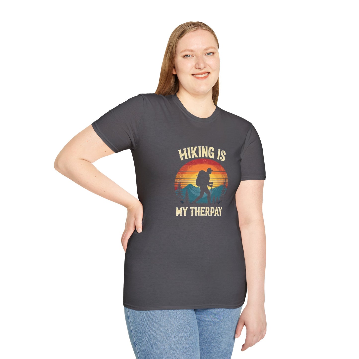 Hiking Is My Therapy Retro Tee