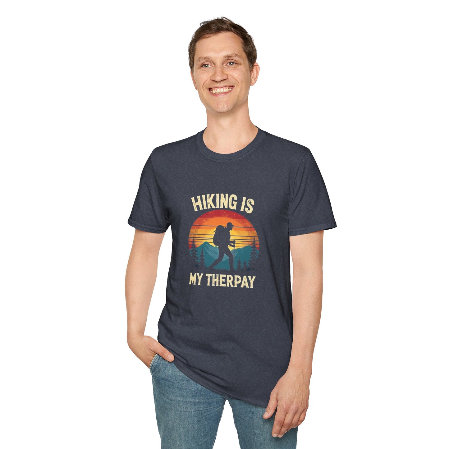 Hiking Is My Therapy Retro Tee