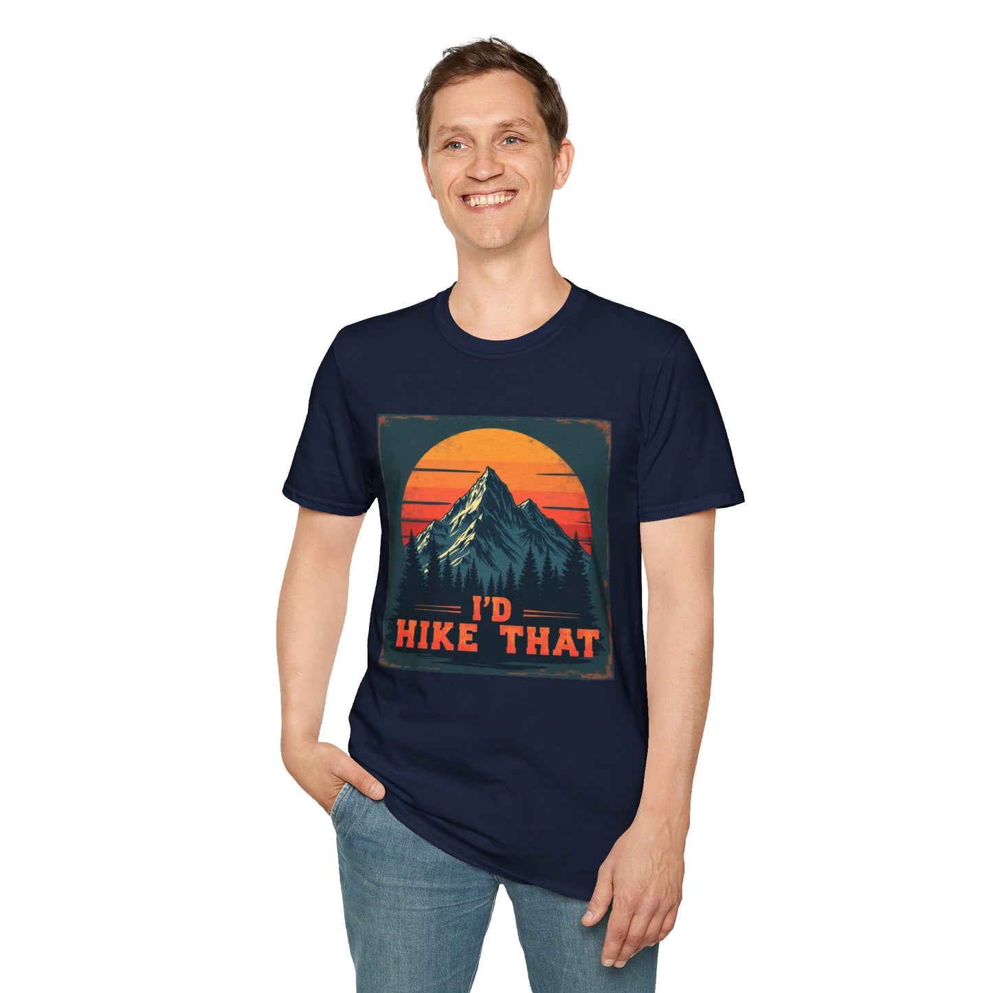 I'd Hike That Retro Mountain Tee
