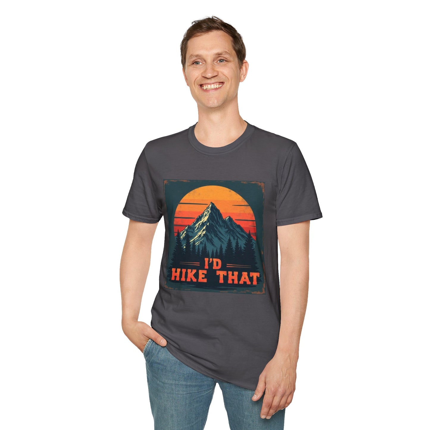 I'd Hike That Retro Mountain Tee