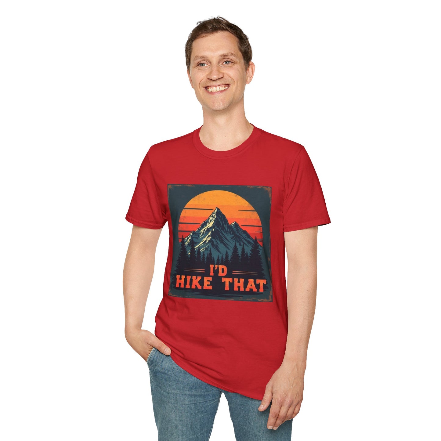 I'd Hike That Retro Mountain Tee
