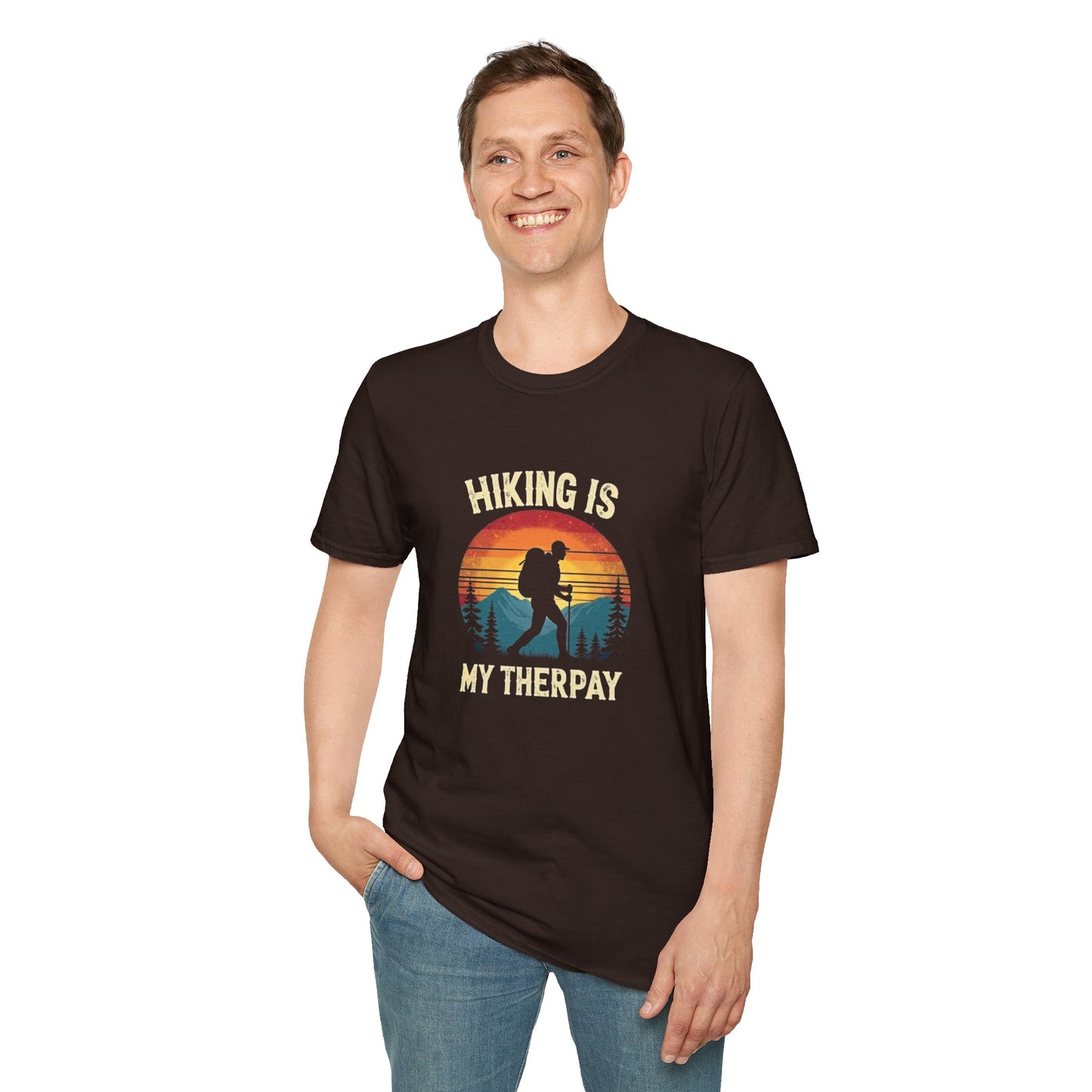 Hiking Is My Therapy Retro Tee