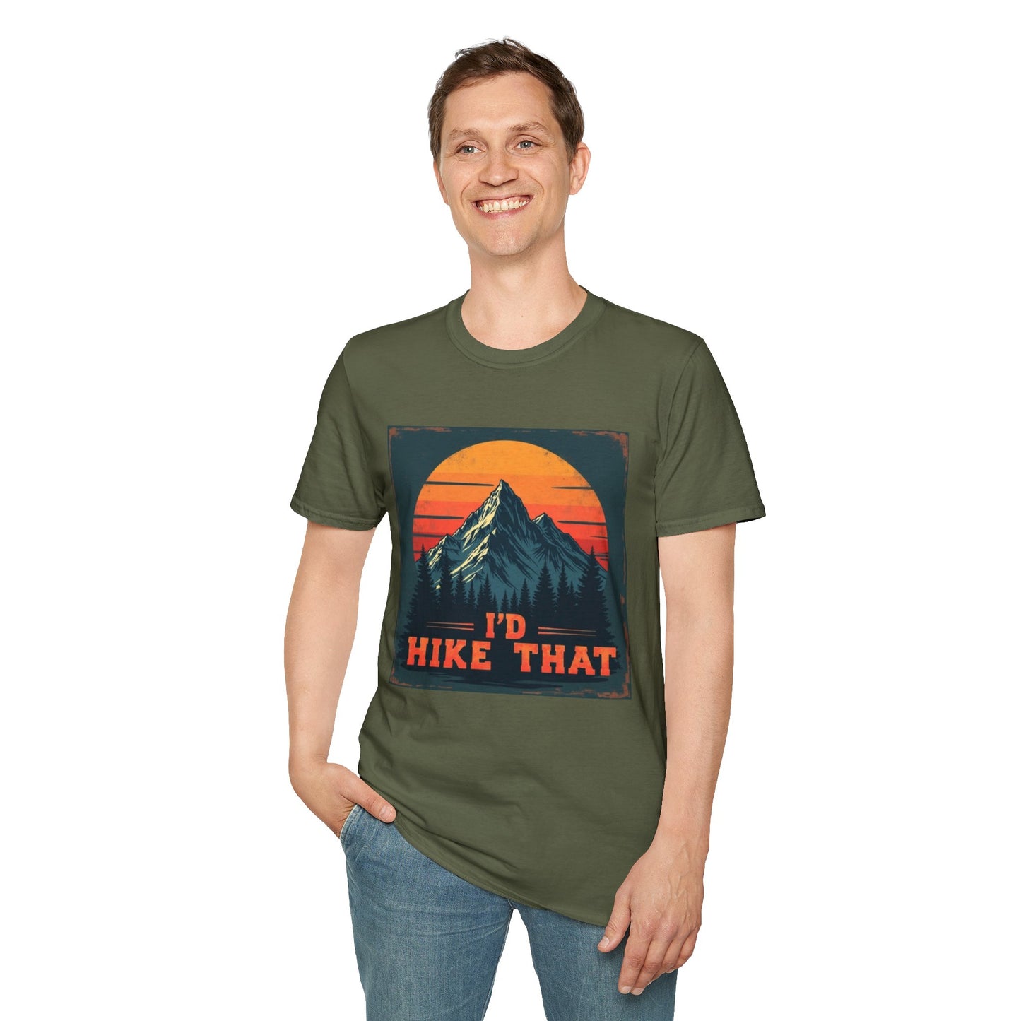 I'd Hike That Retro Mountain Tee