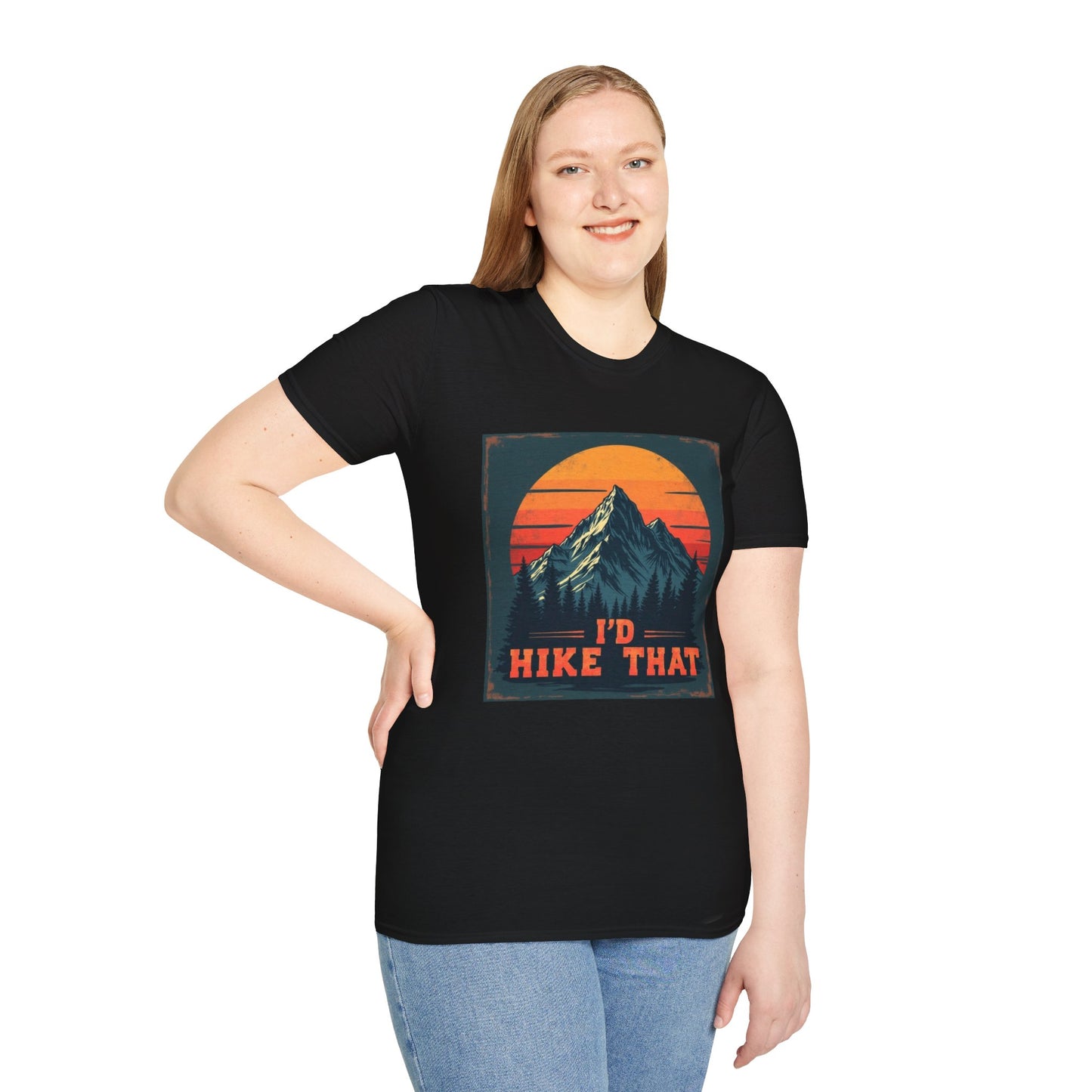 I'd Hike That Retro Mountain Tee