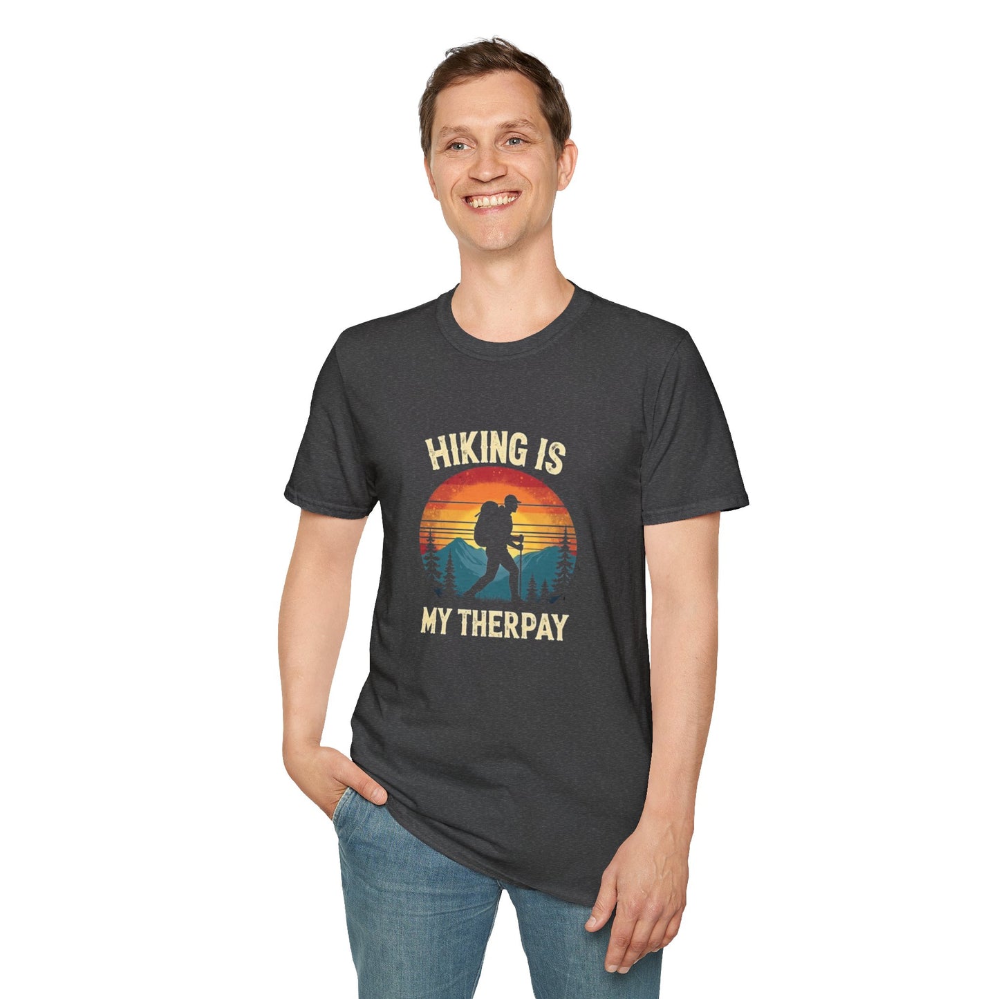 Hiking Is My Therapy Retro Tee