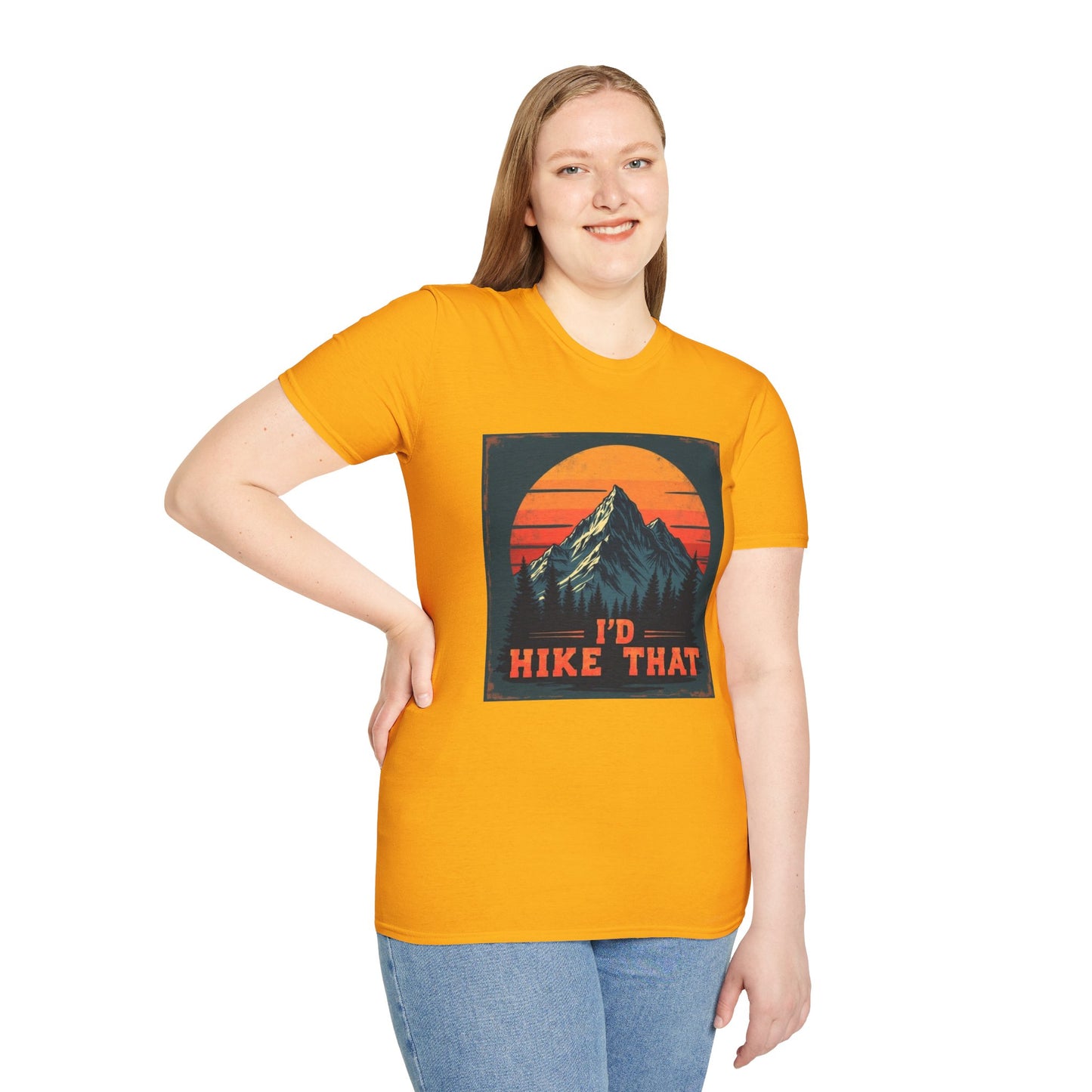 I'd Hike That Retro Mountain Tee