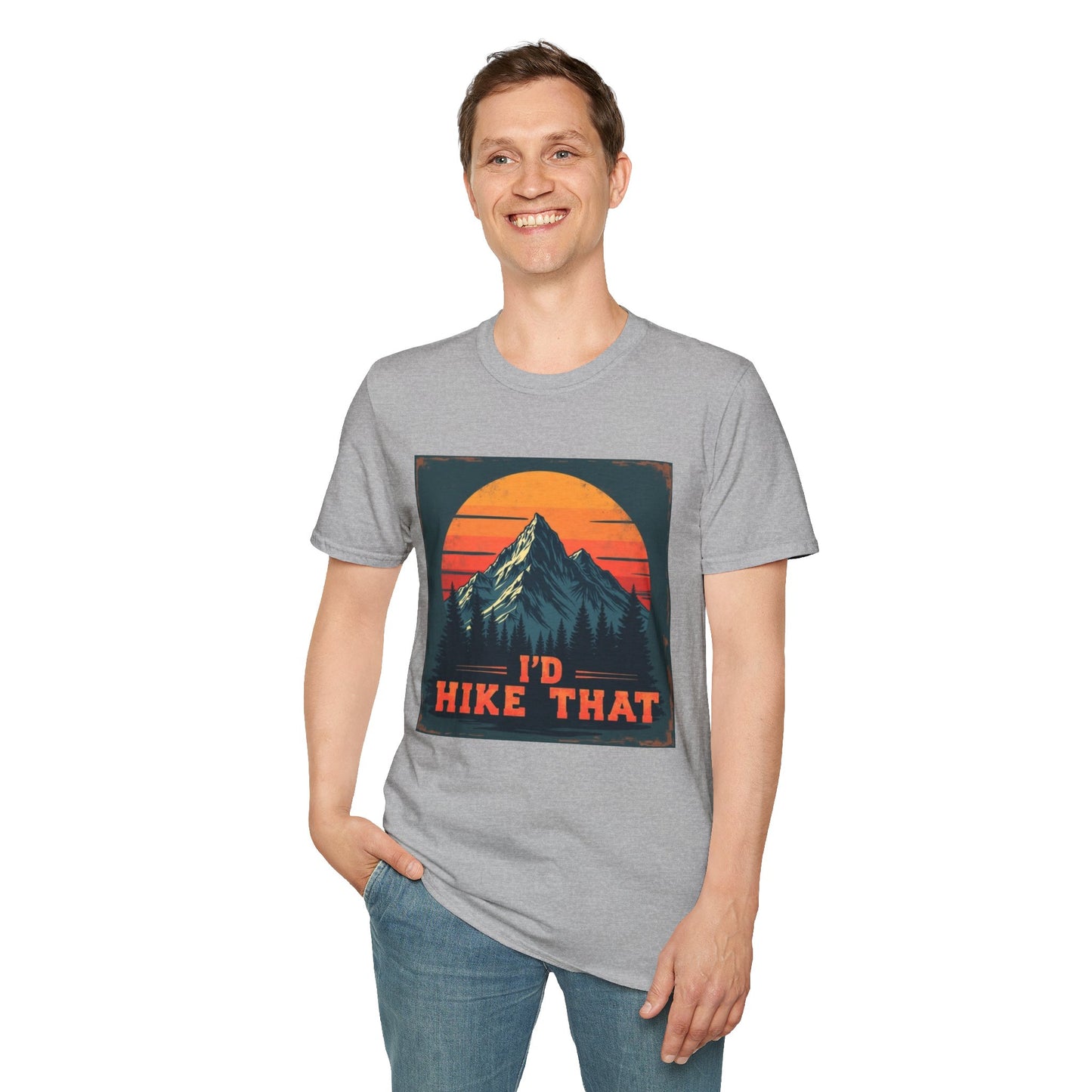 I'd Hike That Retro Mountain Tee