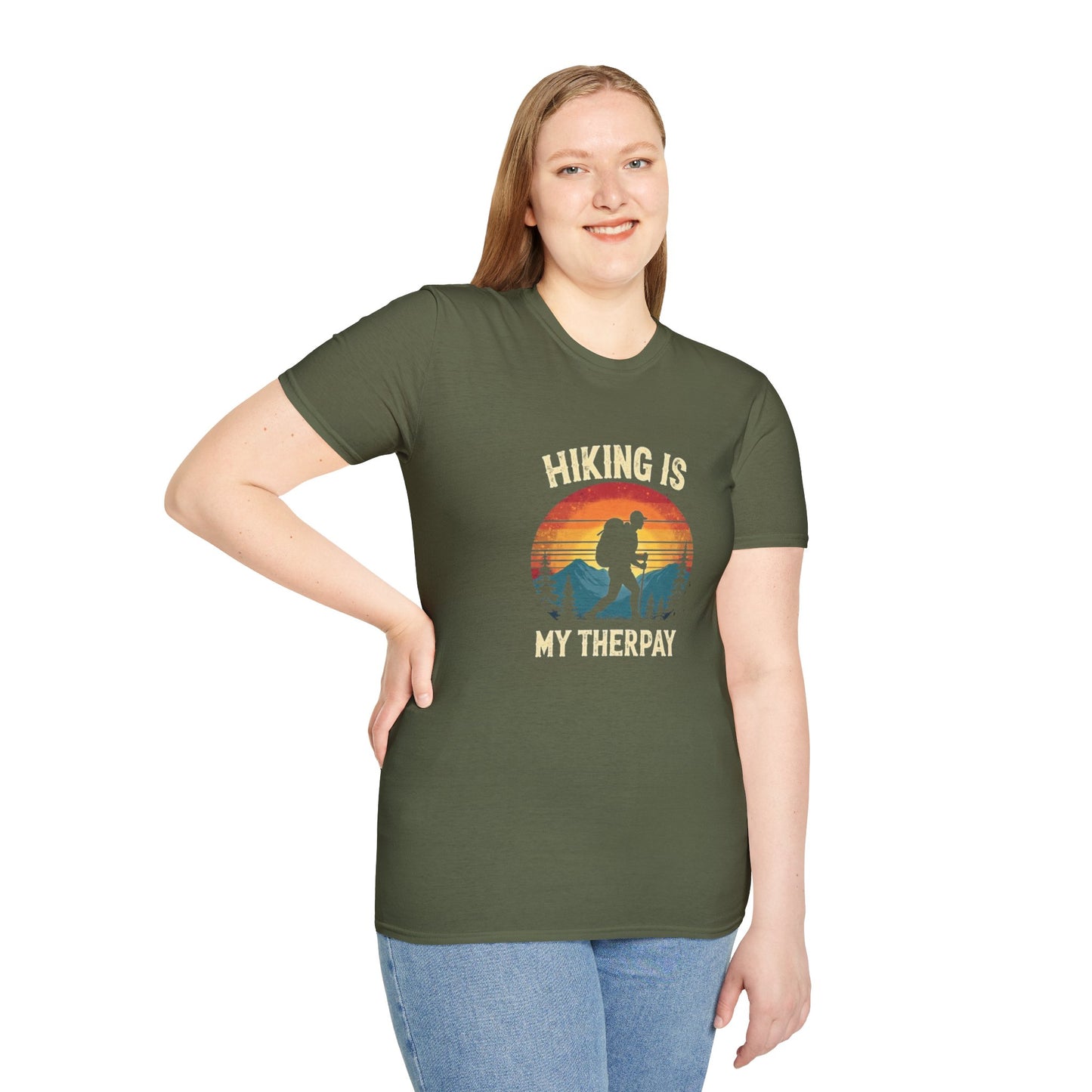 Hiking Is My Therapy Retro Tee